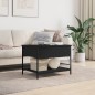 vidaXL Couchtisch Schwarz 70x50x50 cm Holzwerkstoff und Metall vidaXL Couchtisch Schwarz 70x50x50 cm Holzwerkstoff und Metall