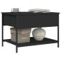 vidaXL Couchtisch Schwarz 70x50x50 cm Holzwerkstoff und Metall vidaXL Couchtisch Schwarz 70x50x50 cm Holzwerkstoff und Metall