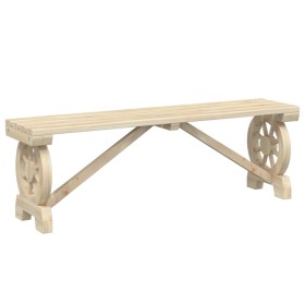vidaXL Gartenbank 115 cm Massivholz Tanne