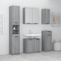 vidaXL 5-tlg. Badmöbel-Set Grau Sonoma-Eiche Holzwerkstoff vidaXL 5-tlg. Badmöbel-Set Grau Sonoma-Eiche Holzwerkstoff