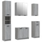 vidaXL 5-tlg. Badmöbel-Set Grau Sonoma-Eiche Holzwerkstoff vidaXL 5-tlg. Badmöbel-Set Grau Sonoma-Eiche Holzwerkstoff