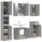 vidaXL 5-tlg. Badmöbel-Set Grau Sonoma-Eiche Holzwerkstoff vidaXL 5-tlg. Badmöbel-Set Grau Sonoma-Eiche Holzwerkstoff