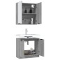 vidaXL 2-tlg. Badmöbel-Set Grau Sonoma Holzwerkstoff vidaXL 2-tlg. Badmöbel-Set Grau Sonoma Holzwerkstoff
