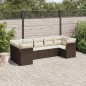 vidaXL 7-tlg. Garten-Sofagarnitur mit Kissen Braun Poly Rattan vidaXL 7-tlg. Garten-Sofagarnitur mit Kissen Braun Poly Rattan