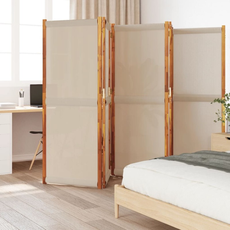 vidaXL 5-tlg. Paravent Taupe 350x180 cm vidaXL 5-tlg. Paravent Taupe 350x180 cm