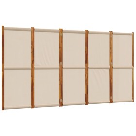 vidaXL 5-tlg. Paravent Taupe 350x180 cm