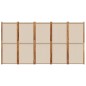 vidaXL 5-tlg. Paravent Taupe 350x180 cm vidaXL 5-tlg. Paravent Taupe 350x180 cm