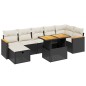 vidaXL 8-tlg. Garten-Sofagarnitur mit Kissen Schwarz Poly Rattan vidaXL 8-tlg. Garten-Sofagarnitur mit Kissen Schwarz Poly Rattan