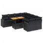 vidaXL 9-tlg. Garten-Sofagarnitur mit Kissen Schwarz Poly Rattan vidaXL 9-tlg. Garten-Sofagarnitur mit Kissen Schwarz Poly Rattan