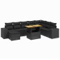 vidaXL 9-tlg. Garten-Sofagarnitur mit Kissen Schwarz Poly Rattan vidaXL 9-tlg. Garten-Sofagarnitur mit Kissen Schwarz Poly Rattan