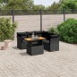 vidaXL 5-tlg. Garten-Sofagarnitur mit Kissen Schwarz Poly Rattan vidaXL 5-tlg. Garten-Sofagarnitur mit Kissen Schwarz Poly Rattan