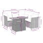 vidaXL 5-tlg. Garten-Sofagarnitur mit Kissen Schwarz Poly Rattan vidaXL 5-tlg. Garten-Sofagarnitur mit Kissen Schwarz Poly Rattan