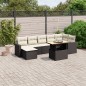 vidaXL 8-tlg. Garten-Sofagarnitur mit Kissen Schwarz Poly Rattan vidaXL 8-tlg. Garten-Sofagarnitur mit Kissen Schwarz Poly Rattan