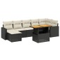 vidaXL 8-tlg. Garten-Sofagarnitur mit Kissen Schwarz Poly Rattan vidaXL 8-tlg. Garten-Sofagarnitur mit Kissen Schwarz Poly Rattan