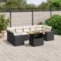 vidaXL 8-tlg. Garten-Sofagarnitur mit Kissen Schwarz Poly Rattan vidaXL 8-tlg. Garten-Sofagarnitur mit Kissen Schwarz Poly Rattan