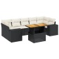 vidaXL 8-tlg. Garten-Sofagarnitur mit Kissen Schwarz Poly Rattan vidaXL 8-tlg. Garten-Sofagarnitur mit Kissen Schwarz Poly Rattan