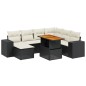 vidaXL 8-tlg. Garten-Sofagarnitur mit Kissen Schwarz Poly Rattan vidaXL 8-tlg. Garten-Sofagarnitur mit Kissen Schwarz Poly Rattan