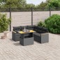 vidaXL 6-tlg. Garten-Sofagarnitur mit Kissen Schwarz Poly Rattan vidaXL 6-tlg. Garten-Sofagarnitur mit Kissen Schwarz Poly Rattan
