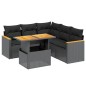 vidaXL 6-tlg. Garten-Sofagarnitur mit Kissen Schwarz Poly Rattan vidaXL 6-tlg. Garten-Sofagarnitur mit Kissen Schwarz Poly Rattan