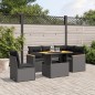 vidaXL 6-tlg. Garten-Sofagarnitur mit Kissen Schwarz Poly Rattan vidaXL 6-tlg. Garten-Sofagarnitur mit Kissen Schwarz Poly Rattan
