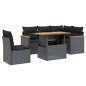 vidaXL 6-tlg. Garten-Sofagarnitur mit Kissen Schwarz Poly Rattan vidaXL 6-tlg. Garten-Sofagarnitur mit Kissen Schwarz Poly Rattan