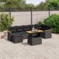 vidaXL 8-tlg. Garten-Sofagarnitur mit Kissen Schwarz Poly Rattan vidaXL 8-tlg. Garten-Sofagarnitur mit Kissen Schwarz Poly Rattan