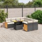 vidaXL 9-tlg. Garten-Sofagarnitur mit Kissen Schwarz Poly Rattan vidaXL 9-tlg. Garten-Sofagarnitur mit Kissen Schwarz Poly Rattan