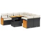 vidaXL 9-tlg. Garten-Sofagarnitur mit Kissen Schwarz Poly Rattan vidaXL 9-tlg. Garten-Sofagarnitur mit Kissen Schwarz Poly Rattan
