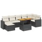 vidaXL 8-tlg. Garten-Sofagarnitur mit Kissen Schwarz Poly Rattan vidaXL 8-tlg. Garten-Sofagarnitur mit Kissen Schwarz Poly Rattan