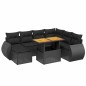 vidaXL 8-tlg. Garten-Sofagarnitur mit Kissen Schwarz Poly Rattan vidaXL 8-tlg. Garten-Sofagarnitur mit Kissen Schwarz Poly Rattan