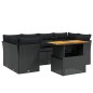 vidaXL 7-tlg. Garten-Sofagarnitur mit Kissen Schwarz Poly Rattan vidaXL 7-tlg. Garten-Sofagarnitur mit Kissen Schwarz Poly Rattan