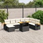vidaXL 9-tlg. Garten-Sofagarnitur mit Kissen Schwarz Poly Rattan vidaXL 9-tlg. Garten-Sofagarnitur mit Kissen Schwarz Poly Rattan