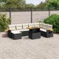 vidaXL 8-tlg. Garten-Sofagarnitur mit Kissen Schwarz Poly Rattan vidaXL 8-tlg. Garten-Sofagarnitur mit Kissen Schwarz Poly Rattan