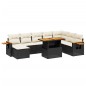 vidaXL 8-tlg. Garten-Sofagarnitur mit Kissen Schwarz Poly Rattan vidaXL 8-tlg. Garten-Sofagarnitur mit Kissen Schwarz Poly Rattan