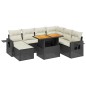 vidaXL 8-tlg. Garten-Sofagarnitur mit Kissen Schwarz Poly Rattan vidaXL 8-tlg. Garten-Sofagarnitur mit Kissen Schwarz Poly Rattan
