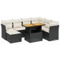 vidaXL 8-tlg. Garten-Sofagarnitur mit Kissen Schwarz Poly Rattan vidaXL 8-tlg. Garten-Sofagarnitur mit Kissen Schwarz Poly Rattan