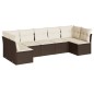 vidaXL 7-tlg. Garten-Sofagarnitur mit Kissen Braun Poly Rattan vidaXL 7-tlg. Garten-Sofagarnitur mit Kissen Braun Poly Rattan