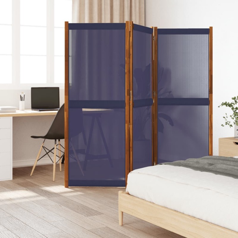 vidaXL 3-tlg. Paravent Dunkelblau 210x180 cm vidaXL 3-tlg. Paravent Dunkelblau 210x180 cm