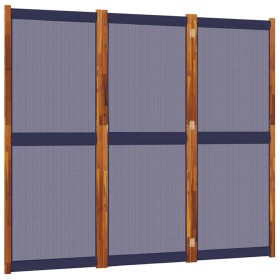 vidaXL 3-tlg. Paravent Dunkelblau 210x180 cm