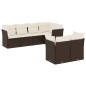 vidaXL 7-tlg. Garten-Sofagarnitur mit Kissen Braun Poly Rattan vidaXL 7-tlg. Garten-Sofagarnitur mit Kissen Braun Poly Rattan