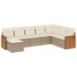 vidaXL 8-tlg. Garten-Sofagarnitur mit Kissen Beige Poly Rattan vidaXL 8-tlg. Garten-Sofagarnitur mit Kissen Beige Poly Rattan