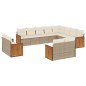 vidaXL 12-tlg. Garten-Sofagarnitur mit Kissen Beige Poly Rattan vidaXL 12-tlg. Garten-Sofagarnitur mit Kissen Beige Poly Rattan