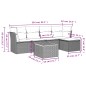 vidaXL 6-tlg. Garten-Sofagarnitur mit Kissen Grau Poly Rattan vidaXL 6-tlg. Garten-Sofagarnitur mit Kissen Grau Poly Rattan
