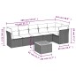 vidaXL 7-tlg. Garten-Sofagarnitur mit Kissen Grau Poly Rattan vidaXL 7-tlg. Garten-Sofagarnitur mit Kissen Grau Poly Rattan