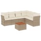 vidaXL 7-tlg. Garten-Sofagarnitur mit Kissen Beige Poly Rattan vidaXL 7-tlg. Garten-Sofagarnitur mit Kissen Beige Poly Rattan