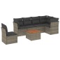 vidaXL 7-tlg. Garten-Sofagarnitur mit Kissen Grau Poly Rattan vidaXL 7-tlg. Garten-Sofagarnitur mit Kissen Grau Poly Rattan