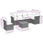 vidaXL 7-tlg. Garten-Sofagarnitur mit Kissen Grau Poly Rattan vidaXL 7-tlg. Garten-Sofagarnitur mit Kissen Grau Poly Rattan