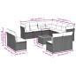 vidaXL 12-tlg. Garten-Sofagarnitur mit Kissen Grau Poly Rattan vidaXL 12-tlg. Garten-Sofagarnitur mit Kissen Grau Poly Rattan