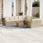 vidaXL 11-tlg. Garten-Sofagarnitur mit Kissen Beige Poly Rattan vidaXL 11-tlg. Garten-Sofagarnitur mit Kissen Beige Poly Rattan