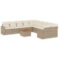 vidaXL 11-tlg. Garten-Sofagarnitur mit Kissen Beige Poly Rattan vidaXL 11-tlg. Garten-Sofagarnitur mit Kissen Beige Poly Rattan